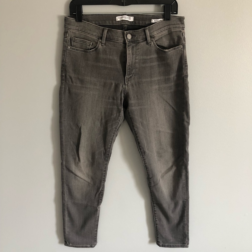 Banana Republic Skinny Ankle Grey Jeans